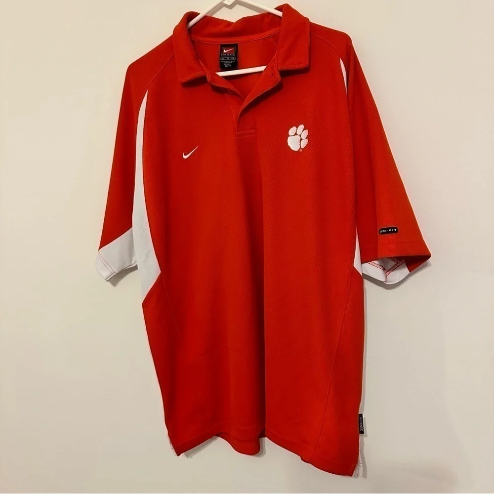 Nike Clemson Dri Fit Collar Shirt Sz-XL polo